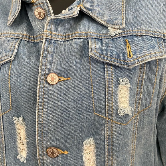 Divided RESIST Distressed Denim Jacket - Picture 6 of 7